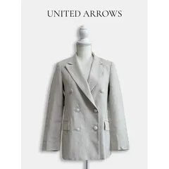 UNITED ARROWS ユナイテッドアローズ リネン ブレザー ジャケット ダブル テーラード 麻 ナチュラル ベージュ系