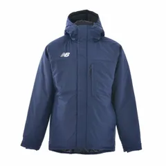 ニューバランス 中綿コート メンズ Newbalance パデットハーフコート  アウター サッカー フットサル スポーツウェア 男性 ジャンバー 防風 メンズ用アウター 紺色 ネイビー ベンチコート/JMJF1423-NV
