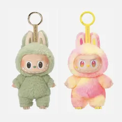 未開封) POP MART ラブブ マカロン/ハイライト ぬいぐるみ キーホルダー デニムグリーンブドウ/ロイヤルティー