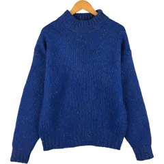 古着 70~80年代 エディーバウアー Eddie Bauer 黒タグ カラーネップ ハイネック ウールニットセーター USA製 メンズXL相当/eaa605912