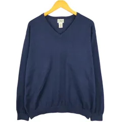 古着 90~00年代 エルエルビーン L.L.Bean Vネック ポリ×コットンニットセーター メンズL相当 ヴィンテージ/eaa605826