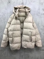 UNIQLO ユニクロ 311-464020 パウダーソフト ダウン ジャケット sizeM/ベージュ ◆■ メンズ