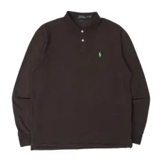 ポロ ラルフローレン チャコール pk ロングスリーブ ポロ Tシャツ