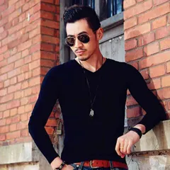 Tシャツ メンズ 肌着 おしゃれ ロング スポーツ コットン 長袖 厚手 Vネック ティーシャツ ブランド ゆったり 無地 ブラック オシャレ ポリ