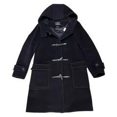 ZK11  23区　23KU　ダッフルコート　ロング　黒　ウール84%   牛皮　オンワード樫山   ビックポケット　レディース　サイズ38のサムネイル