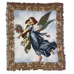 希少】vintageラグマット 天使エンジェル クラシック雰囲気抜群