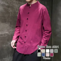 シャツ メンズ レトロリネンシャツ カジュアル 黒 しわになりにくい 仕事 肌着 長袖 スーツ 派手 フランネル おしゃれ インナー 襟付き あ