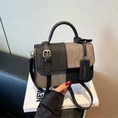 ハンドバッグ ショルダーバッグ レディース バイカラー 2WAY 斜め掛け 肩掛け 手提げ きれいめ 通勤 通学 大人可愛い