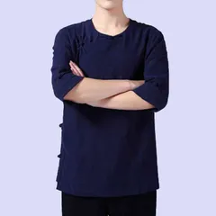 Tシャツ メンズ 春 7分袖 Vネック カジュアル ブランド ロング ワッフル おしゃれ 肌着 シャツ 人気 コットン ジャケット 薄手 オシャレ ポ