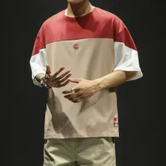 Tシャツ メンズ カジュアルビッグTシャツ 春 7分袖 Vネック カジュアル ブランド ロング ワッフル おしゃれ 肌着 シャツ 人気 コットン ジ