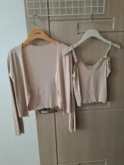 ノースリーブ カーディガンセット s