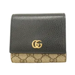 グッチ(Gucci) グッチ 財布 GGマーモント GGスプリーム 598587  レザー ブラック ブラウン レディース