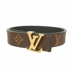 ルイ・ヴィトン(Louis Vuitton) ルイ・ヴィトン ベルト モノグラム サンチュールLVイニシャル30MMリバーシブル M0565 ブラウン ノワールメンズ レディース