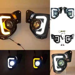 【送料無料】トヨタ ハイエース/Hiace 2014〜2018年式 C型対応 デイライトDRL LEDウインカー連動 フォグ周りランプ 12V 12W ABS製 左右1セット 高輝度 視認性アップ 夜間走行の安全サポート 簡単交換 カスタム外装 ドレスアップ