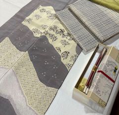 シャン様専用ふりふ 浴衣 うぐいす長者 帯 帯締め付き 自宅で洗濯可能