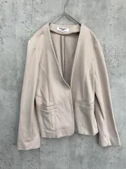 NATURAL BEAUTY BASIC ナチュラルビューティーベーシック ノーカラー ジャケット ベージュ系 ◇■ レディース