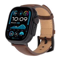 [New Arrival] Premium Vintage Leather Band for Apple Watch Series 2, 3, 1SE, 1, 4, 5, 6, 7, 8, Ultra, 9, 10, 11, and 12. Includes a durable metal connector and is made of genuine leather. Available in sizes 42mm, 44mm, 45mm, 46mm, and 49mm.
