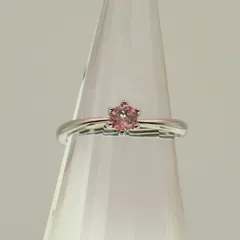 【ピンクトルマリン】フリーサイズリング【ロジウムカラー】