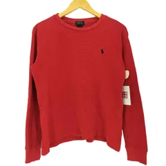 ポロラルフローレン POLO RALPH LAUREN ポニー刺繍 サーマル クルーネック 長袖 Tシャツ レディース import：L 14-16