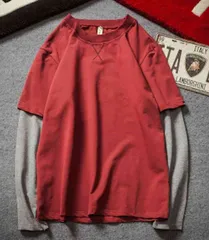 Tシャツ メンズ ロング 長袖 秋 冬 コットン 春 ゆったり ワッフル 40代 インナー ジャケット ポリエステル ブランド おすすめ ティーシャ