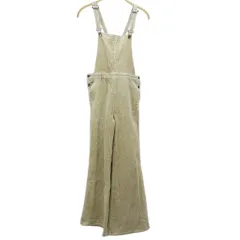 アングリッド UNGRID オーバーオール M ベージュ系 コーデュロイ バックポケット フレアパンツ