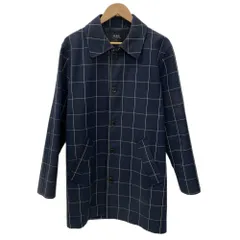 アーペーセー A.P.C. チェックコート ネイビー Sサイズ 201MT-4993