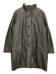 アクアスキュータム AQUASCUTUM ダウンライナー付き ロングコート シルク混 40 グレー系 アウター 上着