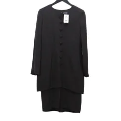 アクリス　AKRIS ブラック　ウールワンピース アクリスAKRIS レースウールワンピースブラック