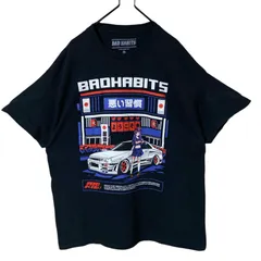 XLオーバーサイズ ビッグプリント スカイライン 車 ネタT ブラック 黒 Tシャツ メンズ レディース ユニセックス 古着 半袖
