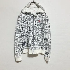 【総柄】EVISU エヴィスジーンズ　フルジップパーカー　白　Sのサムネイル