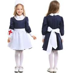 子供 ハロウィン衣装 看護婦 看護師 ナース服 コスプレ 子供服 即購入OK 女の子 4点セットクラシカルナース コスチューム 看護士 制服 可愛い 衣装 仮装 ギフト ドレス ハロウイン衣装 変装 イベント パーxiaokb393