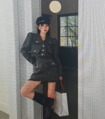 (海外配送)ツイード ジャケット スカート セットアップ