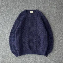 old　デザインニット　フィッシャーマン　アラン　メランジカラー　個性的