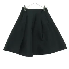 美品 M'S GRACY エムズグレイシー 日本製 ミディ丈 フレアスカート 38 ブラック レディース 古着