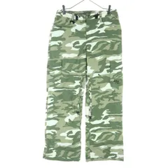 ROXY ロキシー 迷彩柄 スノーボード ナイロンパンツ S グリーン スキーウェア レディース 古着