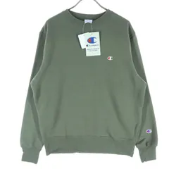 未使用 Champion チャンピオン 裏起毛 ワンポイントロゴ 長袖 トレーナー S グレー系 メンズ 古着