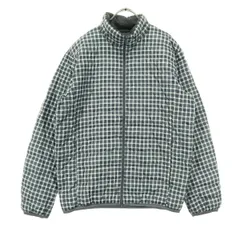 美品 UNIQLO ユニクロ チェック柄 長袖 ダウンジャケット M ブラック レディース 古着