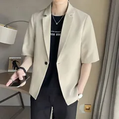 3color テーラードジャケット メンズ ジャケット 半袖 五分袖 春夏 ブレザー スーツジャケット 薄手 通気性 ゆったり アウター トップス カ