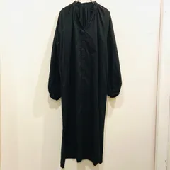 N.O.R.C ノーク カットワーク刺繍ワンピース Aライン 刺繍 ギャザー ボリューム袖 ブラック サイズ1【送料込み】