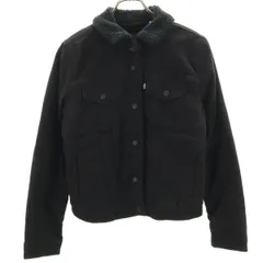 Levi's リーバイス ボア デニムジャケット S ブラック ジージャン レディース 古着