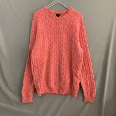 L J CREW ジェイクルー ケーブル編み カシミア ピンク ニット