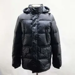 トミーヒルフィガー メンズ ダウン フーディー ダウンジャケット ブラック XS ジーンズ センス