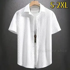 【送料無料】夏新作 カジュアルシャツメンズ カットソー 無地 ゆったり 大きいサイズ 半袖 トップス 通気性 チャイナ風 ホームウェア デイ