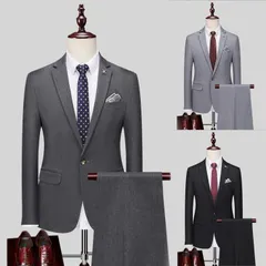 【送料無料】カジュアルスーツ メンズ セットアップ 上下セット 2点セット 紳士スーツセット ジャケット ブレザー スラックス パンツ セッ