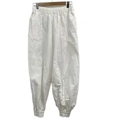 LOHEN(ローヘン) パンツ サイズ38 M レディース - 白 クロップド(半端丈)/ウエストゴム/裾ゴム/ワイド