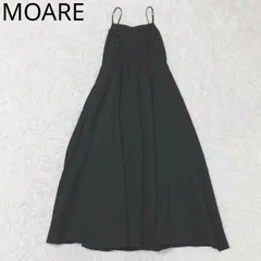 モアレ　キャミワンピース　フレア　ロング丈　バックギャザー　リボン　軽量　シンプル　上品　エレガント　ブラック