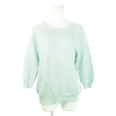 B&Y ユナイテッドアローズ BEAUTY&YOUTH ビューティー&ユース ニット セーター ラウンドネック 七分袖 さっくり 水色 ブルー /AH5