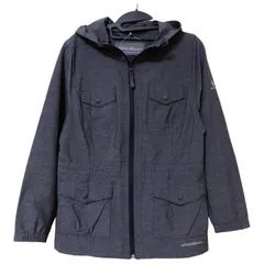 zk3 Eddie Bauer エディーバウアー　TRAVEX　ナイロンパーカー　ジップアップパーカー　チャコール　レディース　PM 希少　オシャレ　薄手　軽めアウター　ジャンパー