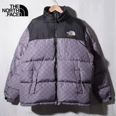 美品 GUCCI × THE NORTH FACE コラボ グッチ ノースフェイス ウォッシャブル ダウンジャケット XXL 相当 表記 3XL ブラック グレー ロゴ刺繍 総柄 オーバーサイズ ストリート 古着 Y051