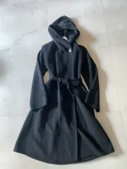 55-44 ZARA ウールカシミア ブラック コート on&on SYSTEM zooc DEWL サテン MISSHA